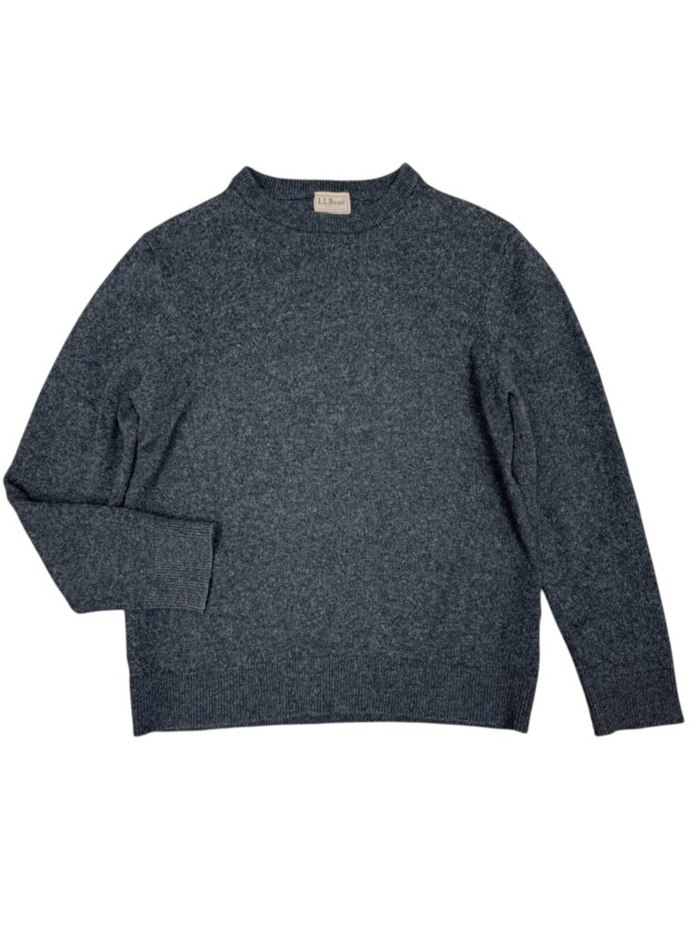 L.L. BEAN | Men's | 100% Lambs' Wool Crewneck Sweater | Charcoal | Size L